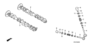 CB600F (ABS) Распред вал / клапана