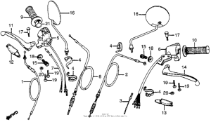 CB125S Handle lever + switches + cables