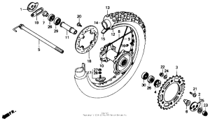 XR600R Rear wheel 91-92