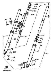 XJ550 Передняя вилка