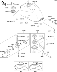 ZR1100 Топливный бак
