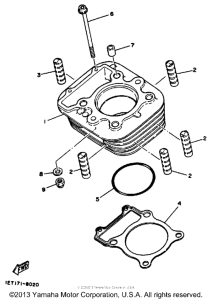 XT350AC (CA ED.) Цилиндры