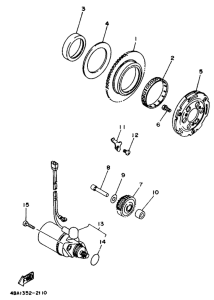 TZR80RR Муфта стартера