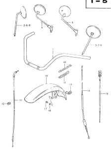 GS550 Handlebar - front fender