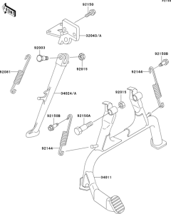 ZX1100 Подножка