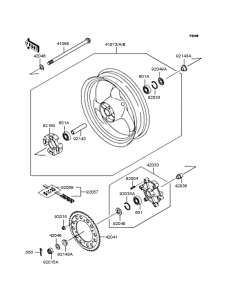 ZR250 Заднее колесо и цепь