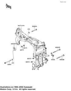 ZX900 Рама ,крепежные детали