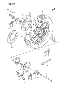 RM80 Rear wheel complete assy
