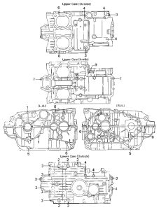KZ250 Crankcase bolt & stud pattern