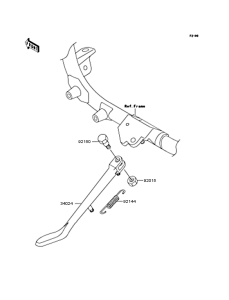 VN1500 Подножка