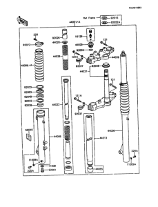 KMX200 Передняя вилка