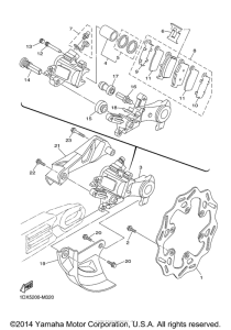 YZ125F2 Задний суппорт