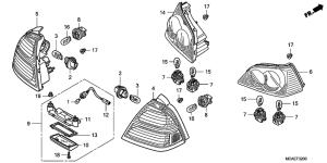 GL1800 (ABS) Задний фонарь