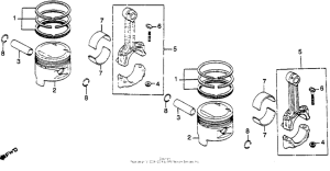 CM450 Piston + connecting rod