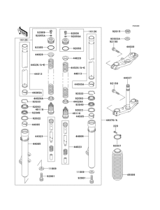  Front fork(kx80-s6 / s7)