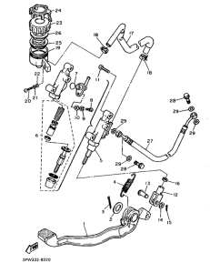 XT600H (33.OKW) Задний торм цилиндр