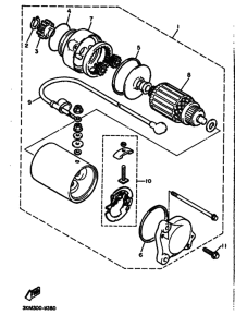 FJ600 FJ600A Стартерный мотор