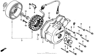 XL600V Крышка картера левая