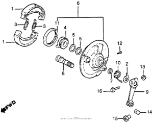 CB125S Передний тормоз