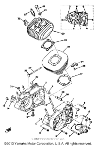 YZ125C Блок цилиндров