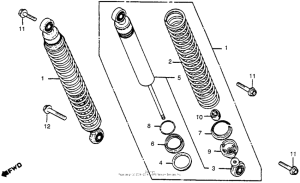 CR250R Rear shock absorber 78-79