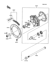 KMX125 Задняя ступица колеса