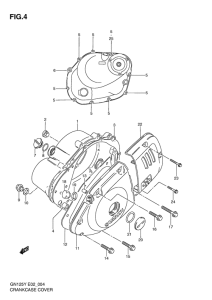 GN125 Crankcase cover ass`y  (v