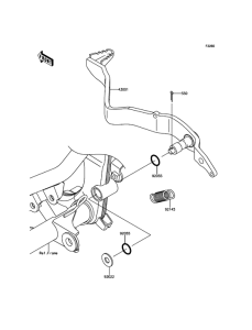 KLX150 Педаль тормоза