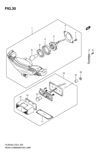 DL650 (ABS) Задний комбинированный сигнал