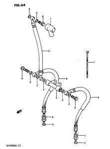 GV1400 Передние тормозные трубки