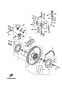 XT125X Заднее колесо & brake system