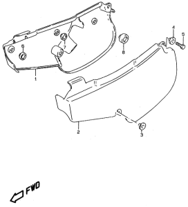 RM80 Обтекатель задний