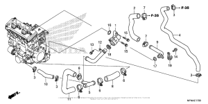 CB1000R Патрубки охлаждения