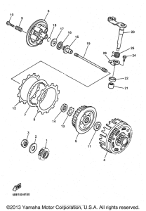 YZ400FK Сцепление