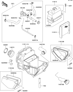 EX500 Воздушный фильтр