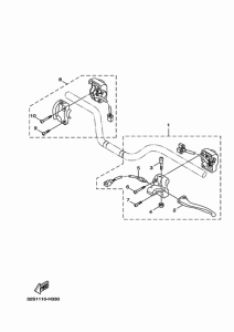 YW125 Handle switch & lever
