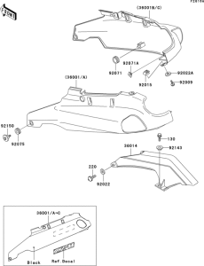 ZX1100 Side covers / chain cover(1 / 2)(zx1100-d2)