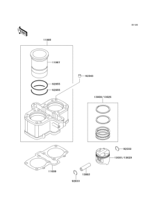 EX500 Cylinder / pistons