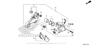 VT1300CT Задний тормозной суппорт