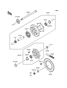 BJ250 Заднее колесо и цепь