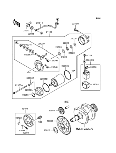 VN250 Starter motor / starter clutch