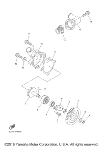 WR250R Водяной насос