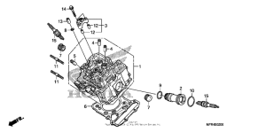 VT1300CX Передняя головка цилиндров
