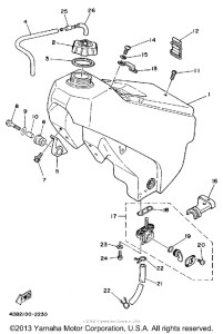 YZ125D1 Топливный бак