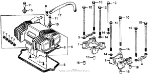 CB400 Cylinder head cover + camshaft holder
