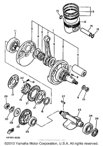 XT600TC (CA ED.) Коленвал,поршни