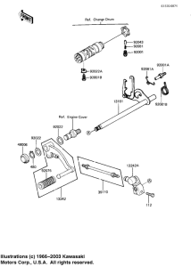 KZ1100 Переключатель передач