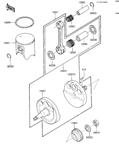 KX500 Crankshaft / piston