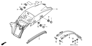 NX650 Заднее крыло