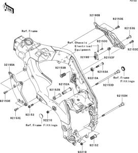 ZX1000 Крепление двигателя